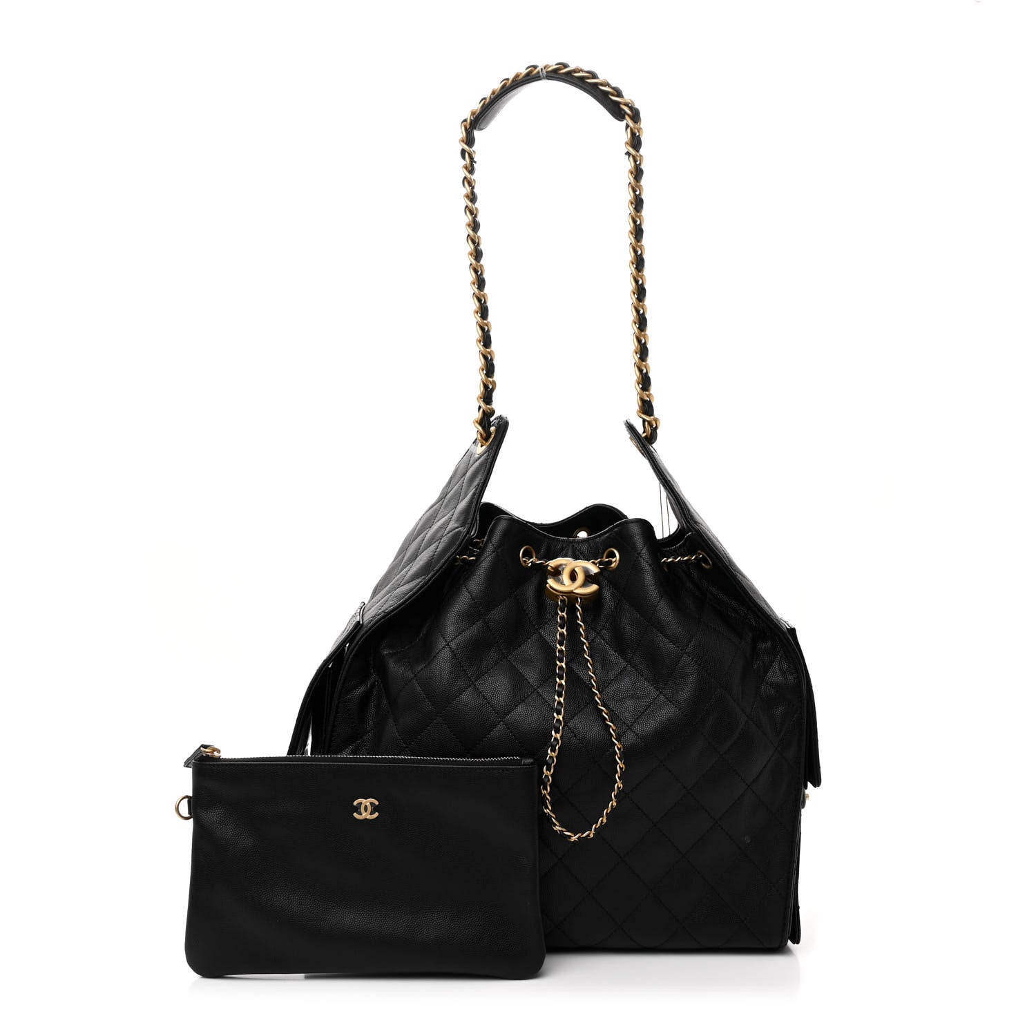 Chanel Caviar Quilted Medium Chanel 25 Handbag Black 3 of 12