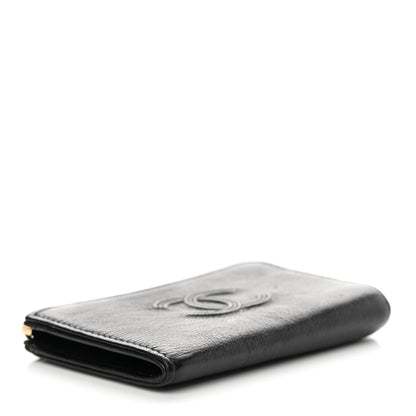 Chanel Calfskin Chain Embossed CC Key Holder Case Black 4 of 12