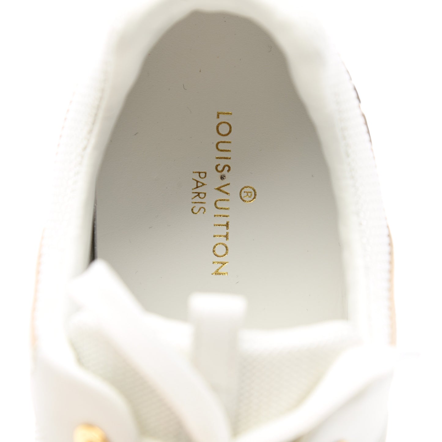 Calfskin Damier Azur Run Away Sneakers 39.5 White