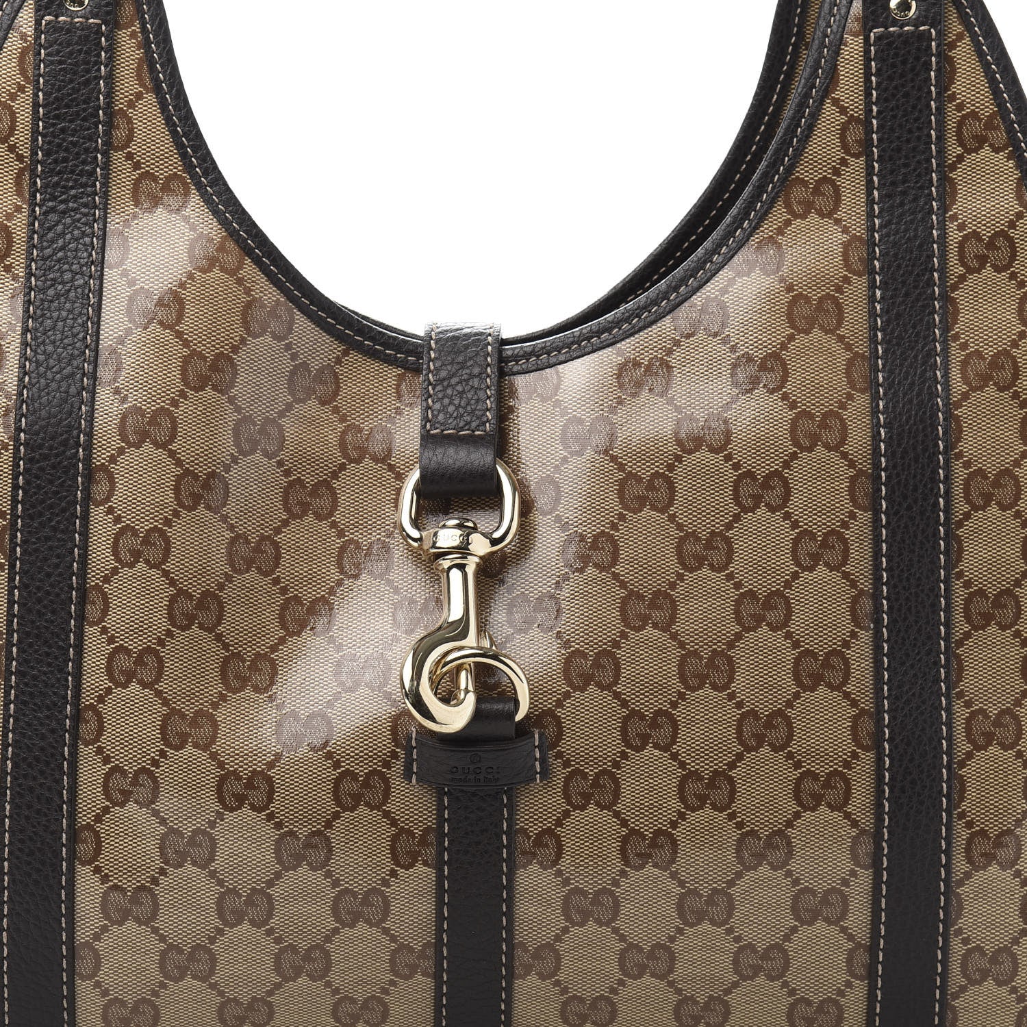 Gucci Crystal Monogram Medium Joy Shoulder Bag Dark Brown 10 of 10