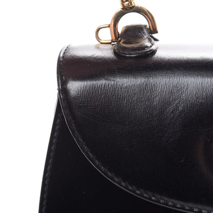 Gucci Calfskin Bamboo Top Handle Bag Black 10 of 17