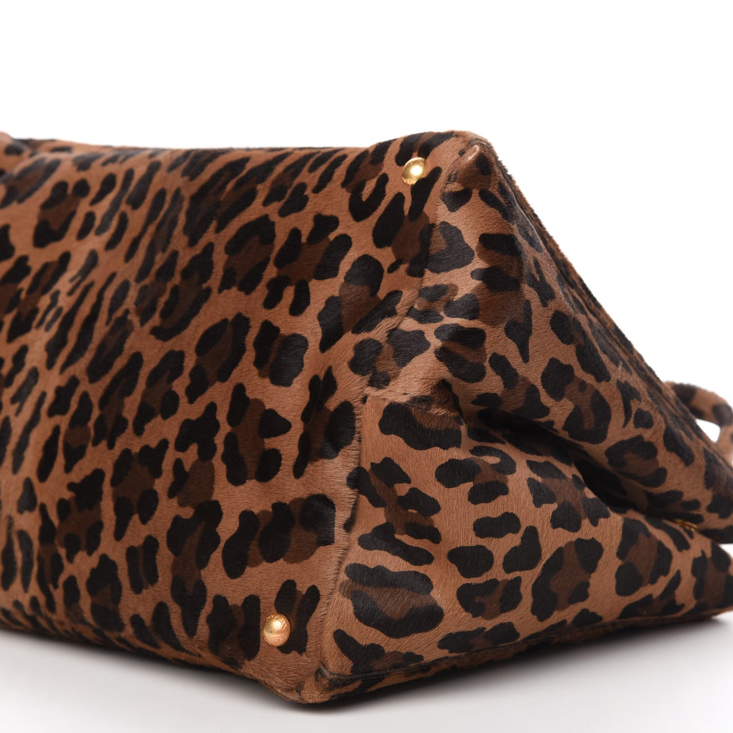 Calf Hair Leopard Print Satchel