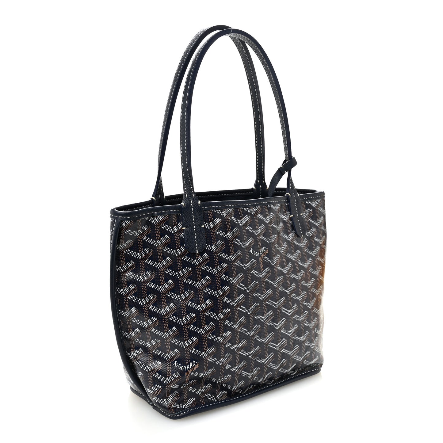 Goyardine Reversible Mini Anjou Navy