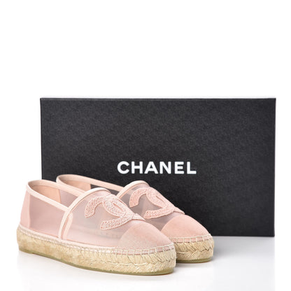 Chanel Mesh Grosgrain CC Espadrilles 36 Pink 11 of 11