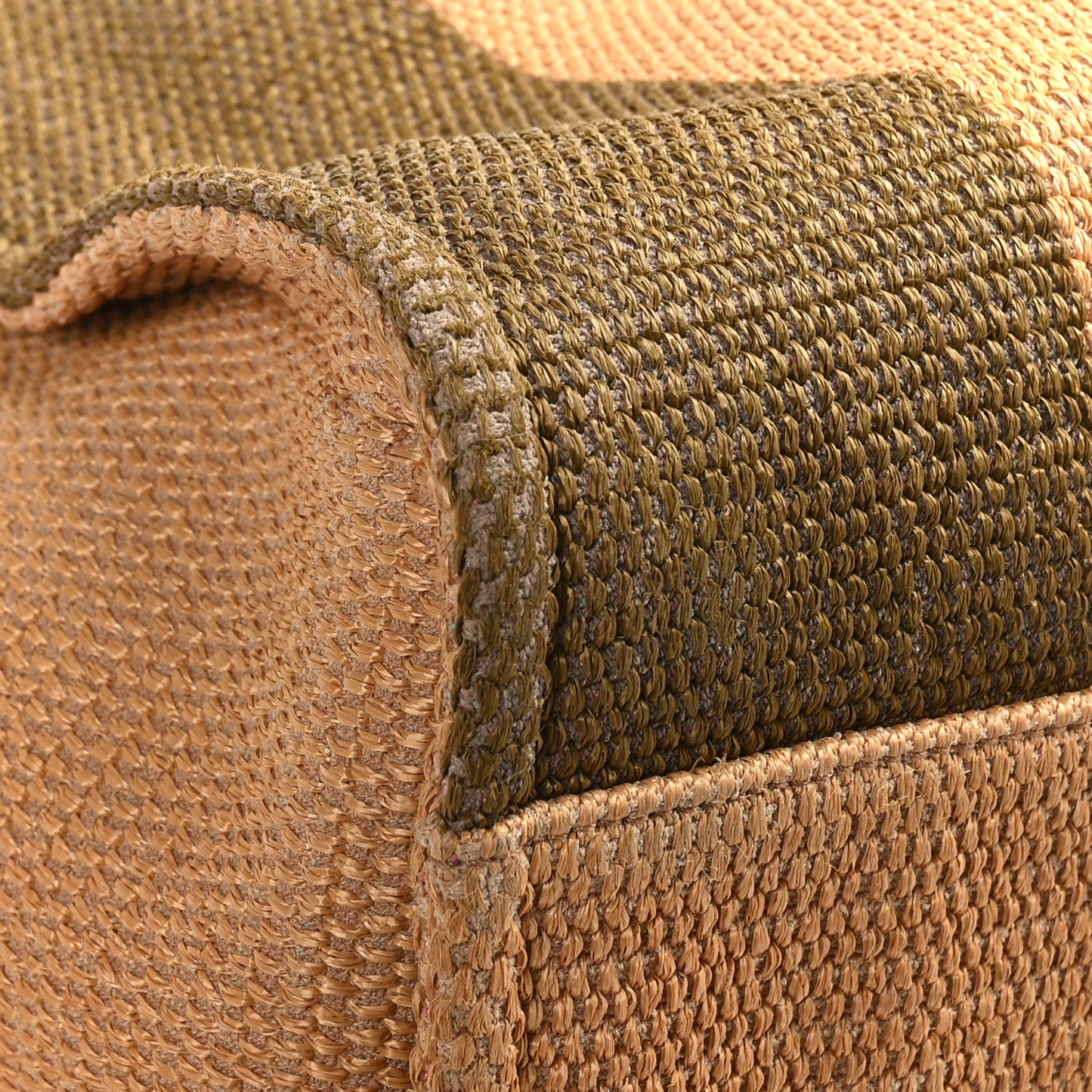 Straw Raffia Calfskin Striped Medium Deauville Tote Khaki Beige Navy Blue
