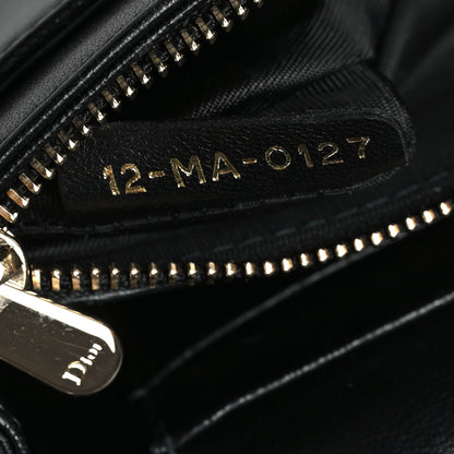 Christian Dior Lambskin Cannage Lady Dior Chain Wallet Black 7 of 9