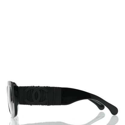 Chanel Acetate Calfskin Polarized Square Sunglasses 5473-Q-A Black 3 of 8