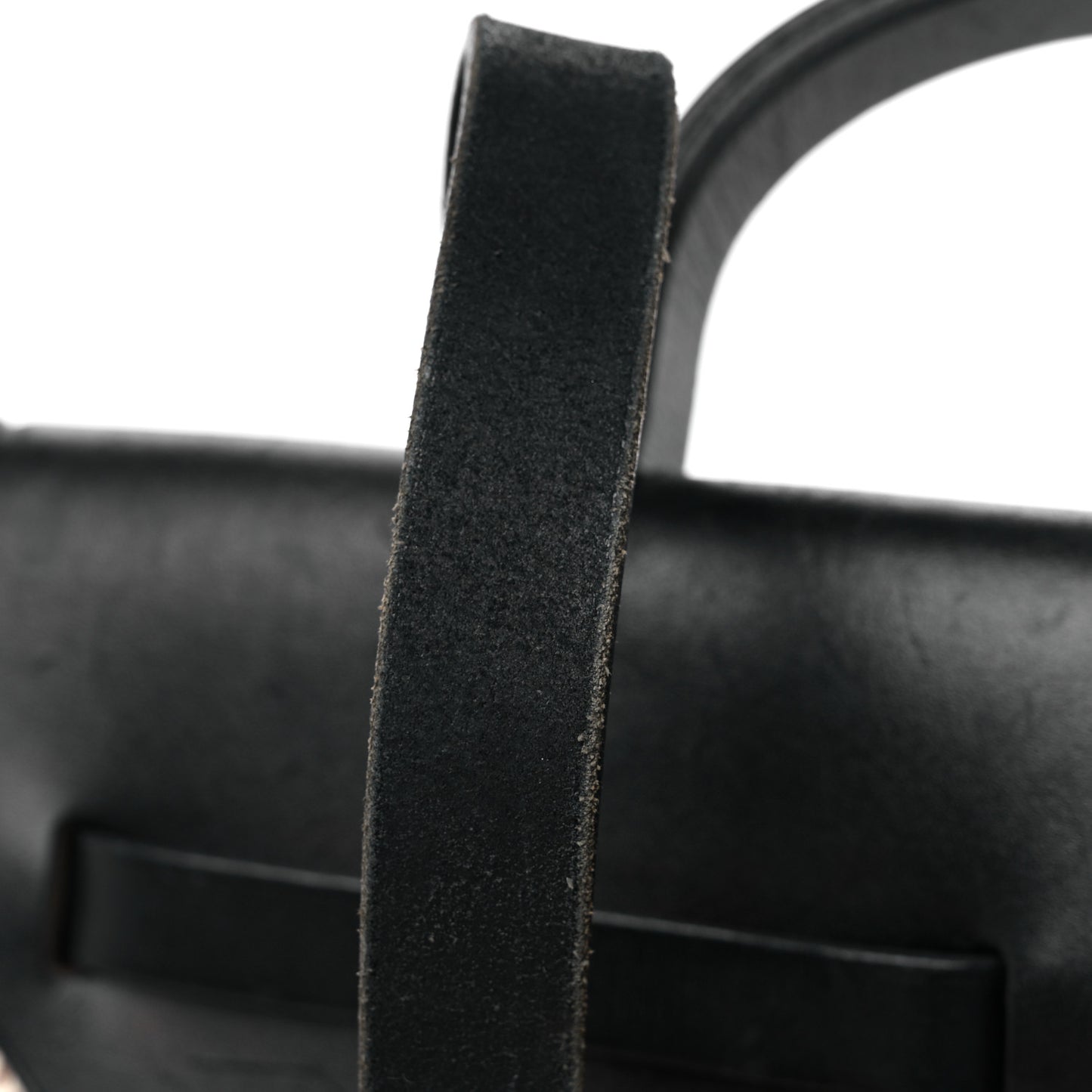 Toile Vache Calfskin Herbag 30 PM Ficelle Black