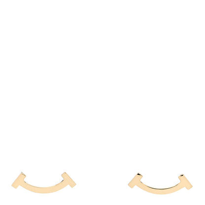 Tiffany 18K Yellow Gold T Smile Stud Earrings 1 of 6