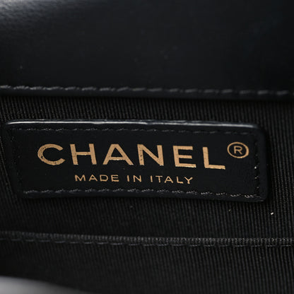 Chanel Calfskin Quilted North South Boy Flap Black 6 of 10