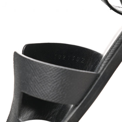 Hermes Epsom Santorini Sandals 35 Black 8 of 10