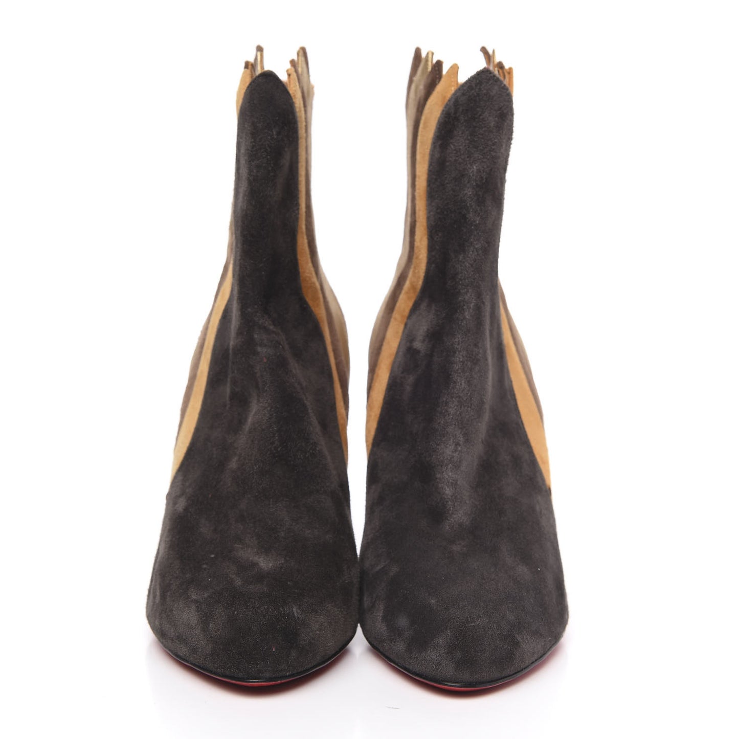 Veau Velours Nappa Verve Wavy 85 Ankle Boots 40 Version Chatain
