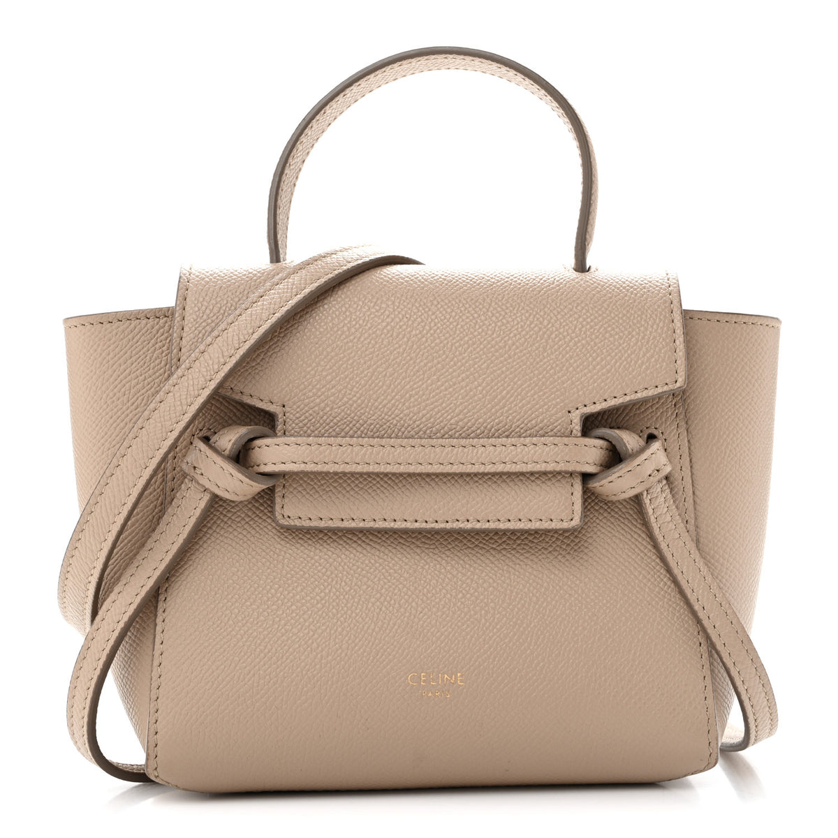 Celine Grained Calfskin Pico Belt Bag Light Taupe 1 of 12