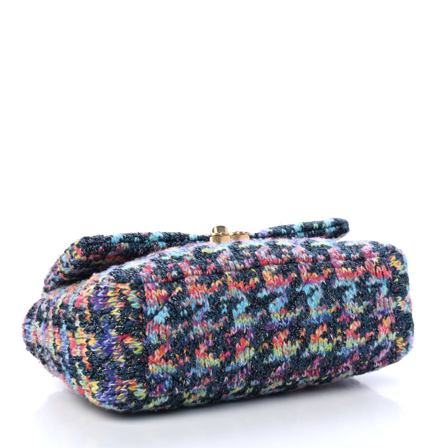 Chanel Tweed Quilted Medium Chanel 19 Flap Dark Multicolor 3 of 4
