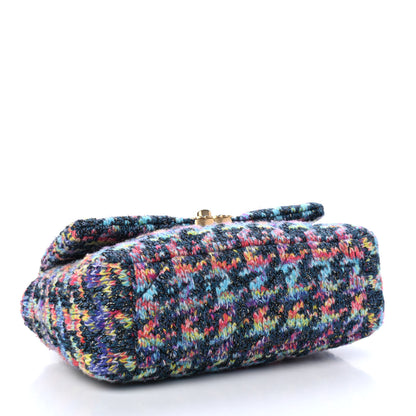 Chanel Tweed Quilted Medium Chanel 19 Flap Dark Multicolor 3 of 4