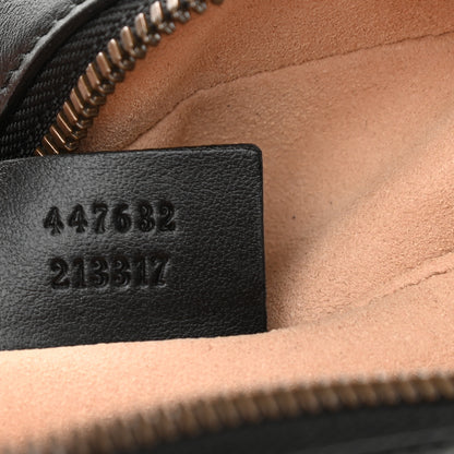 Gucci Calfskin Matelasse Small GG Marmont Chain Shoulder Bag Black 7 of 11