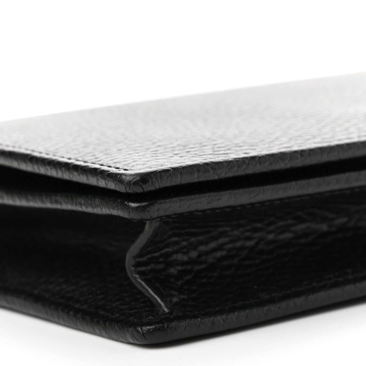 Gucci Calfskin Mini GG Marmont Chain Wallet Black 8 of 10