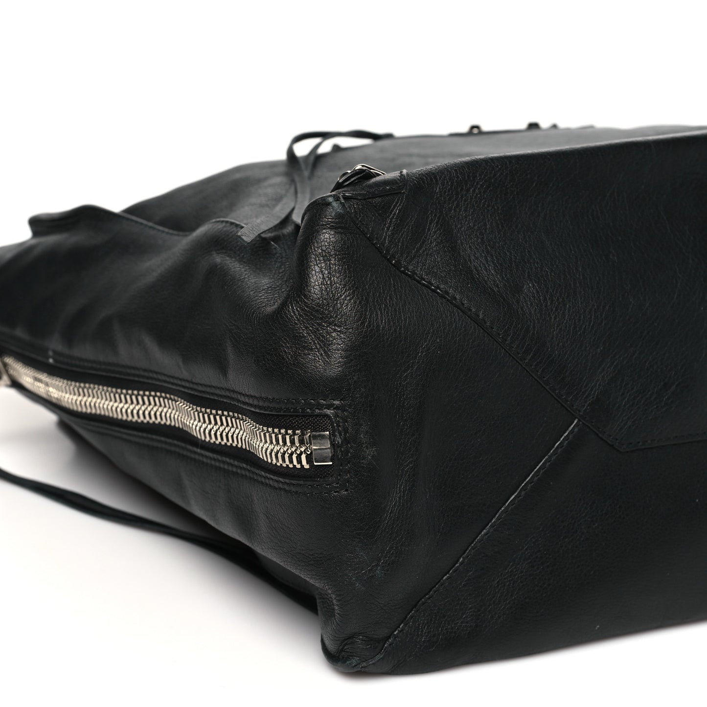Supple Calfskin Papier A4 Zip Around Tote Black