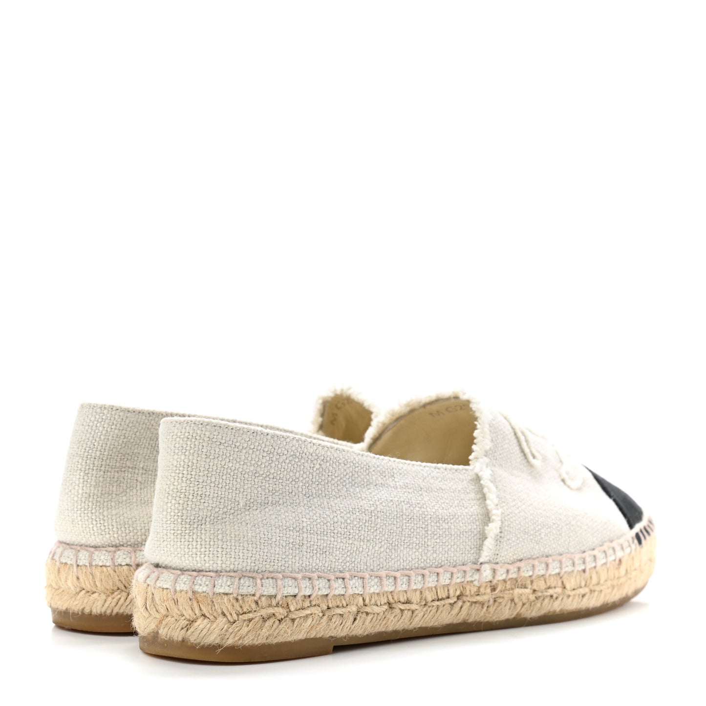 Linen CC Espadrilles 40 Beige Black