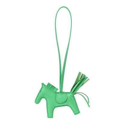 Hermes Milo Lambskin Grigri Rodeo Horse Bag Charm PM Vert Comics 1 of 3