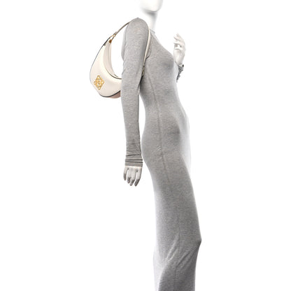 Loewe Satin Calfskin Small Anagram Luna Bag White 2 of 9