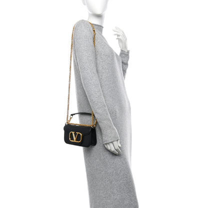 Valentino Garavani Calfskin Vlogo Small Loco Shoulder Bag Black 2 of 13