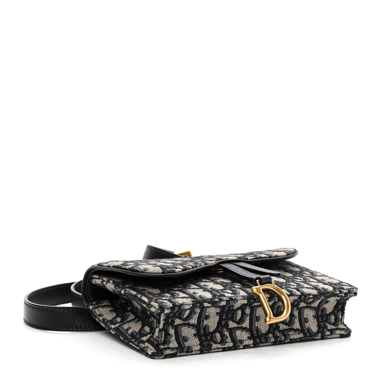 Oblique Saddle Belt Bag Blue