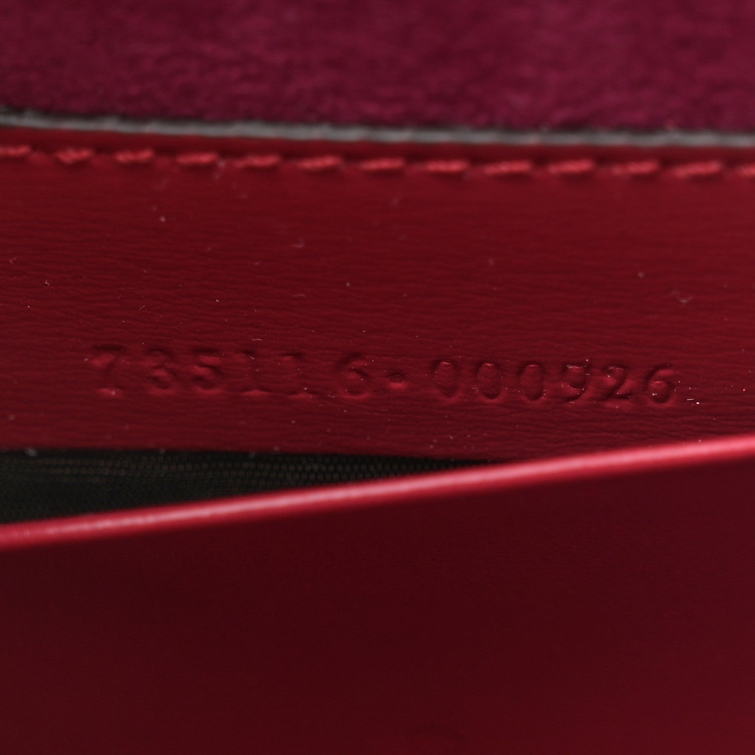 Gucci Moire Fabric Calfskin Rhinestone Monogram Monochrome Mini Bamboo 1947 Top Handle Chain Bag Dark Cherry Red 7 of 10