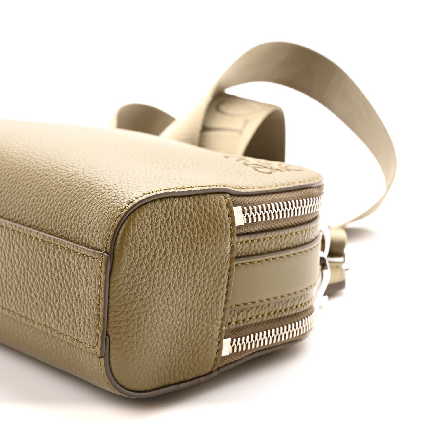 Soft Grained Calfskin Mini Camera Bag Khaki Green