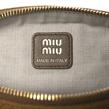 Miu Miu Suede Pouch Olive Green 6 of 9