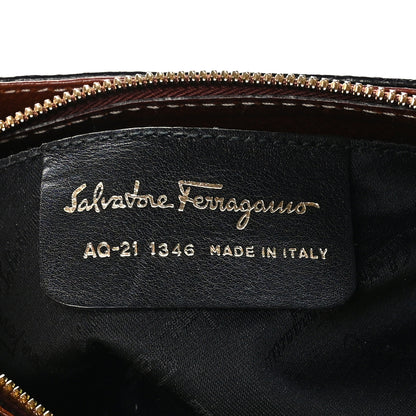 Salvatore Ferragamo Pigskin Shoulder Bag Brown 6 of 8