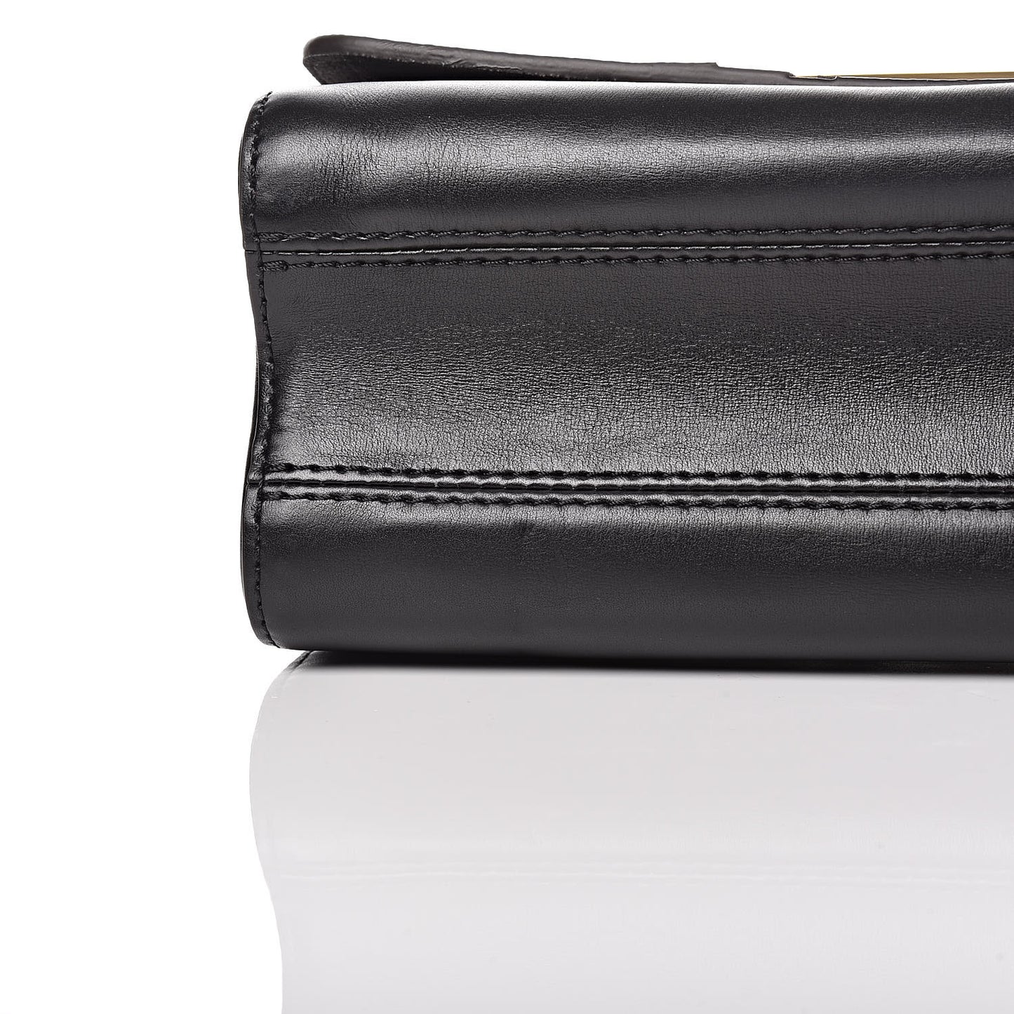 Veau Satin Monogram Twist Shoulder Bag MM Black
