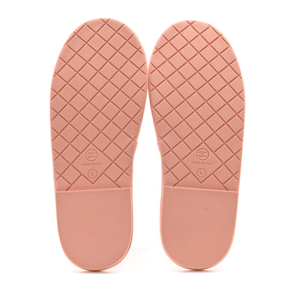 Chanel Lambskin CC Flat Mules L Light Pink 5 of 9