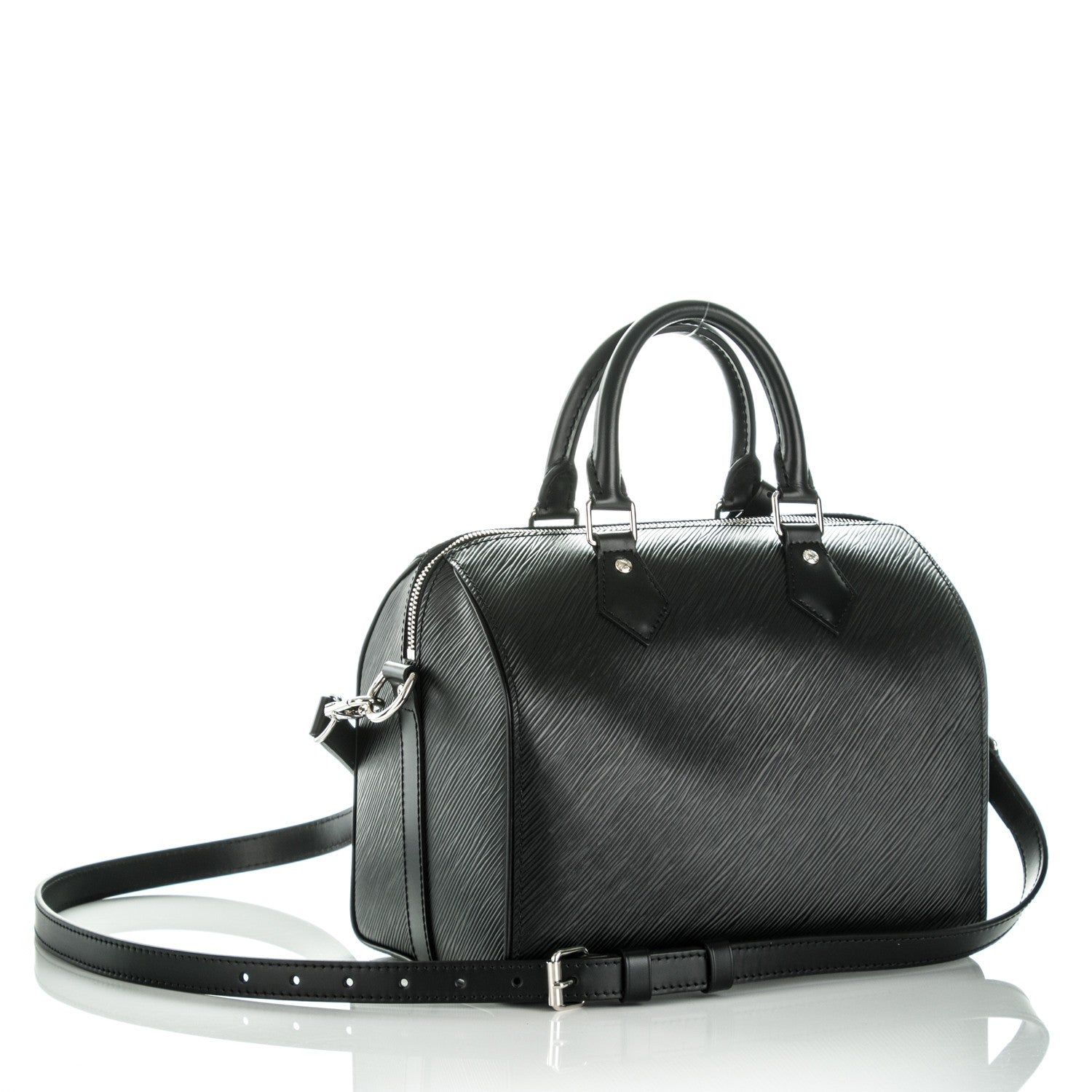 Louis Vuitton Epi Speedy Bandouliere 25 Black 3 of 7