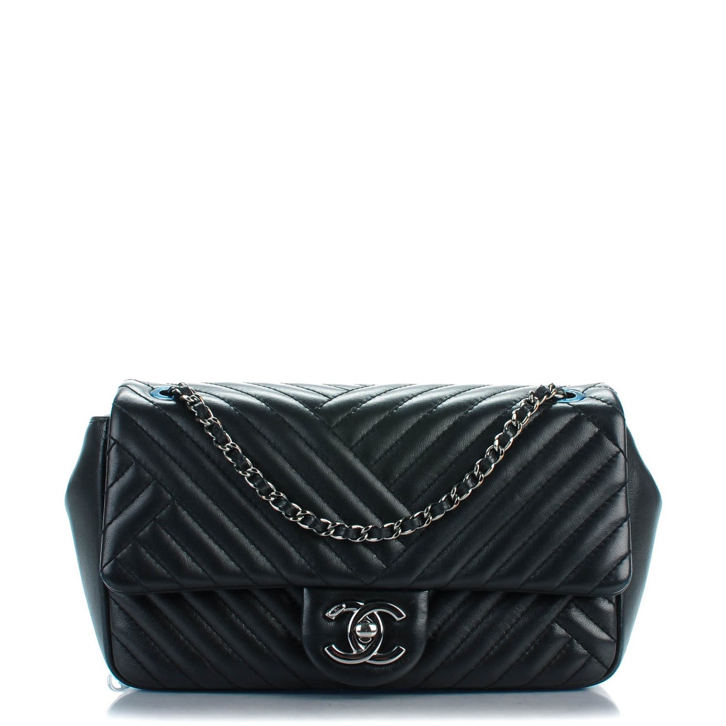 Lambskin Small CC Crossing Flap Black