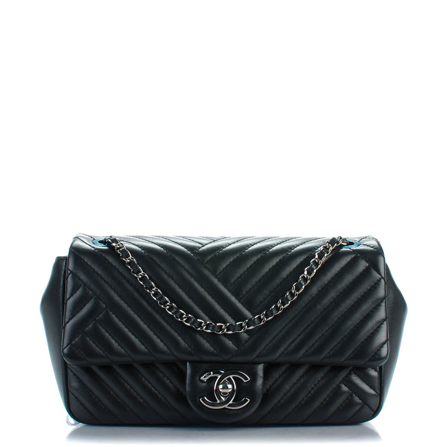 Chanel Lambskin Small CC Crossing Flap Black 1 of 8