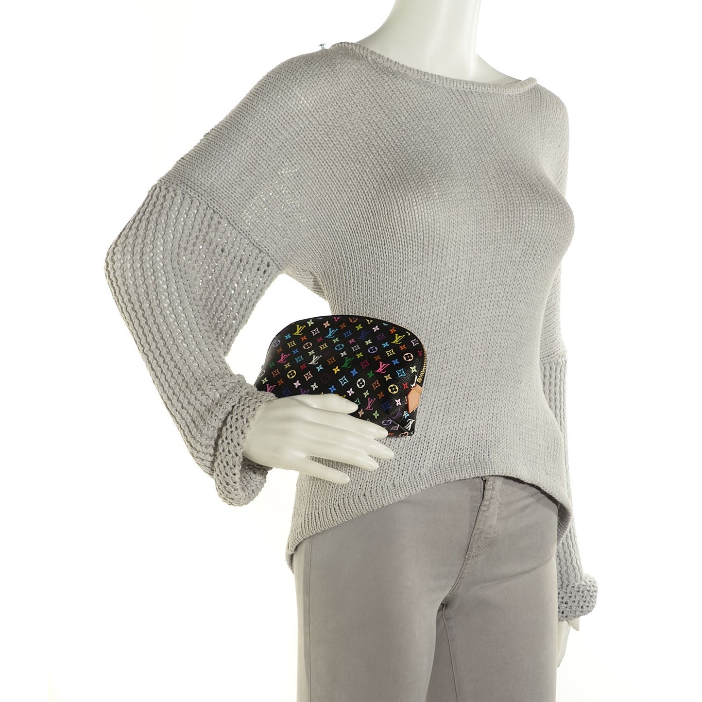 Monogram Multicolor Cosmetic Pouch Black Grenade