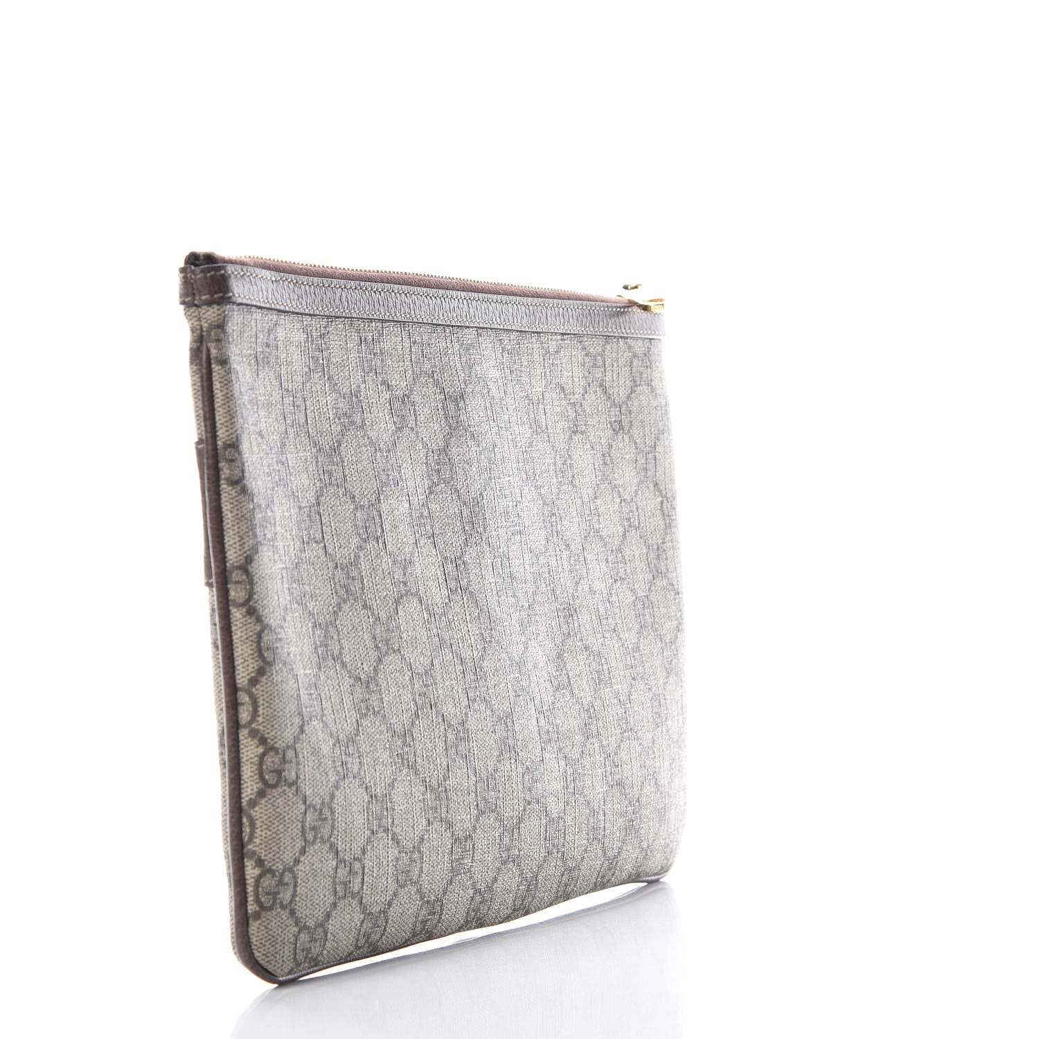 Gucci GG Supreme Monogram Large Ophidia Pouch Clutch Brown 3 of 7