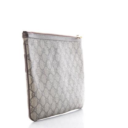 Gucci GG Supreme Monogram Large Ophidia Pouch Clutch Brown 3 of 7