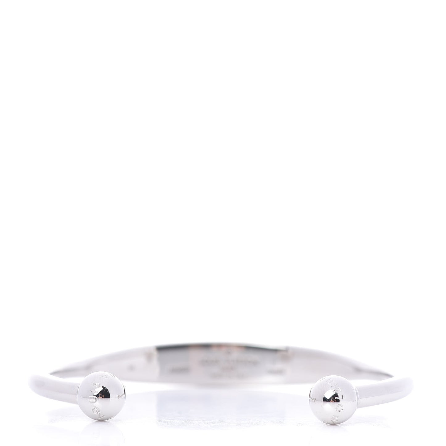 Brass Monogram Jonc Cuff M Silver