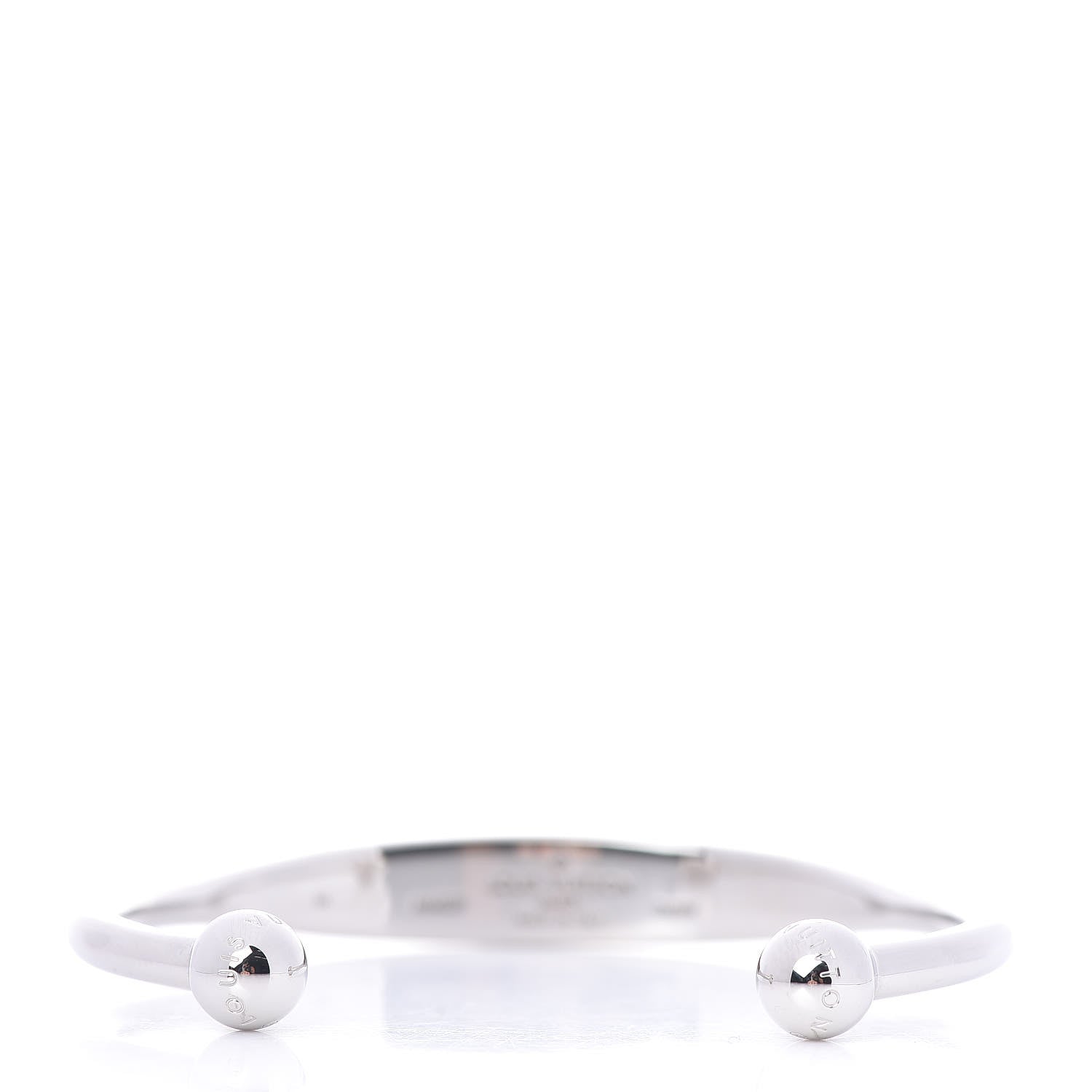 Louis Vuitton Brass Monogram Jonc Cuff M Silver 2 of 4