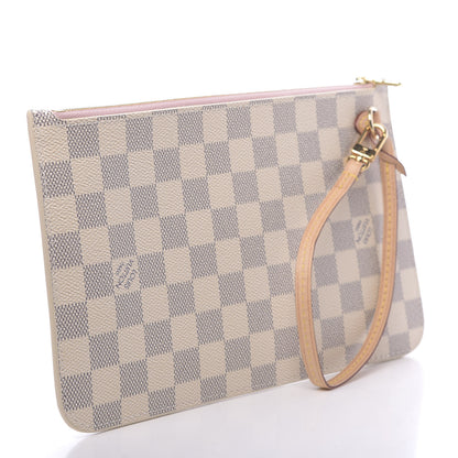 Louis Vuitton Damier Azur Neverfull MM GM Pochette Rose Ballerine 3 of 7