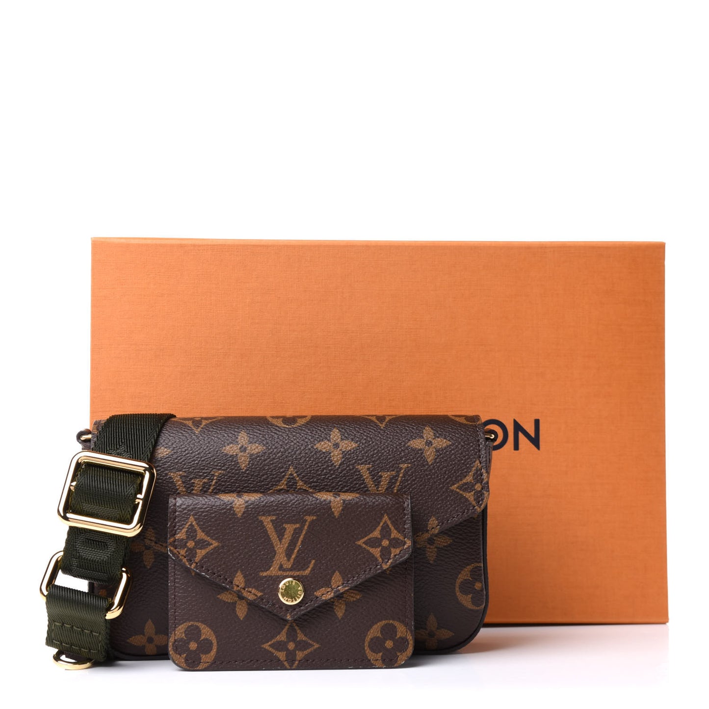 Monogram Felicie Strap & Go Kaki