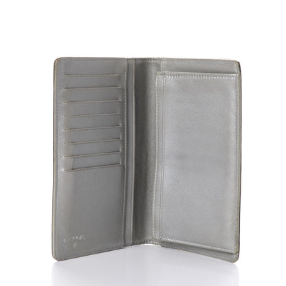 Chanel Lambskin Camellia Embossed Yen Wallet Black 4 of 11