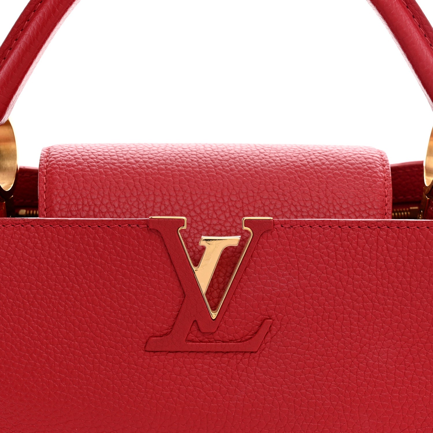 Louis Vuitton Taurillon Capucines PM Rubis 7 of 10