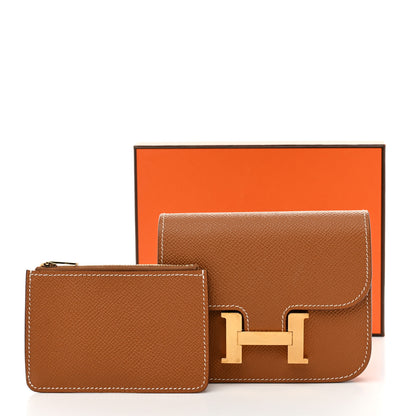 Hermes Epsom Constance Slim Wallet Gold 9 of 9