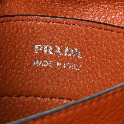 Prada Vitello Daino Small Double Bag Bruciato Rame 6 of 12