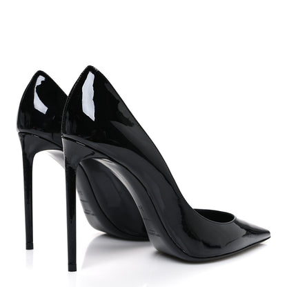 Saint Laurent Patent Calfskin Zoe 105 Pumps 38 Black 5 of 11