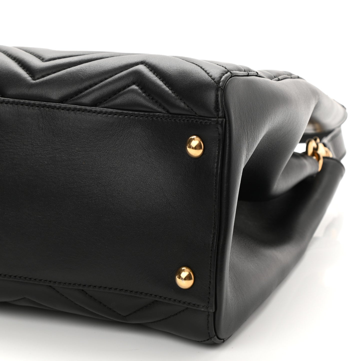 Calfskin Matelasse Medium GG Marmont Tote Black