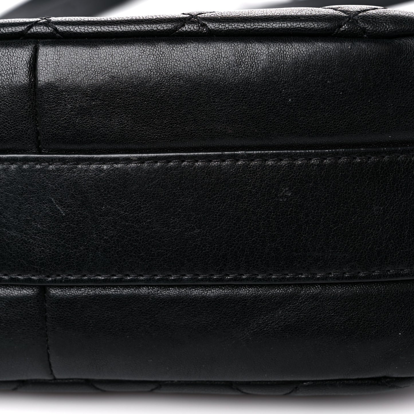 Lambskin Quilted Messenger Bag Black